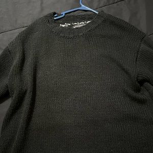 Mastermind Crew Neck with distressed designs #allblack